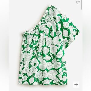 Smocked One Shoulder Blouse (Kelly Floral)